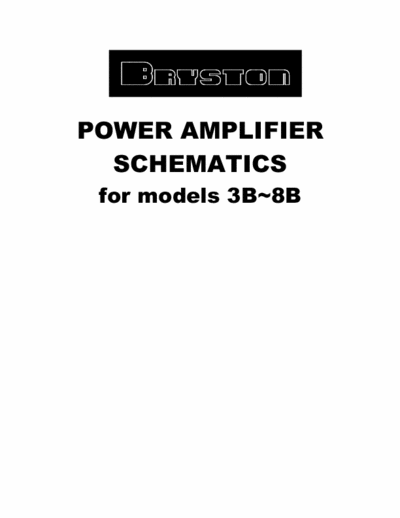 Bryston 3B & 4B power amplifier